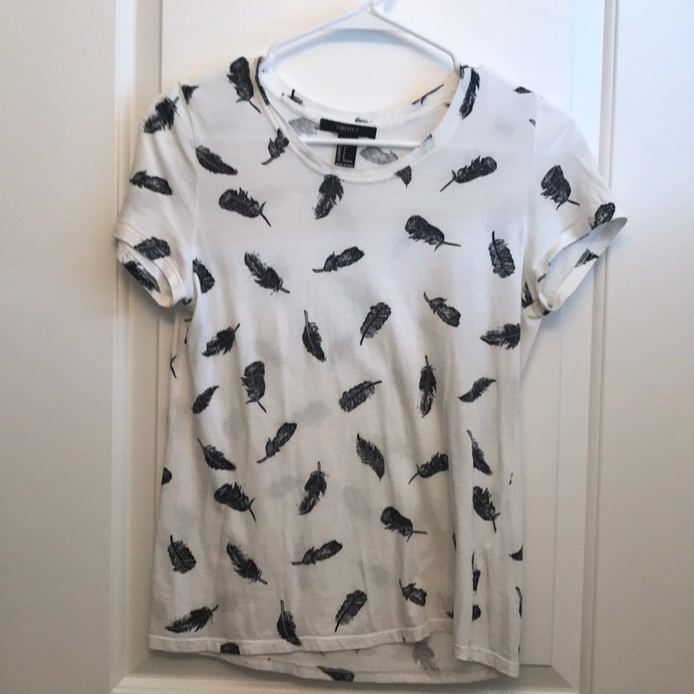 White feather T-shirt